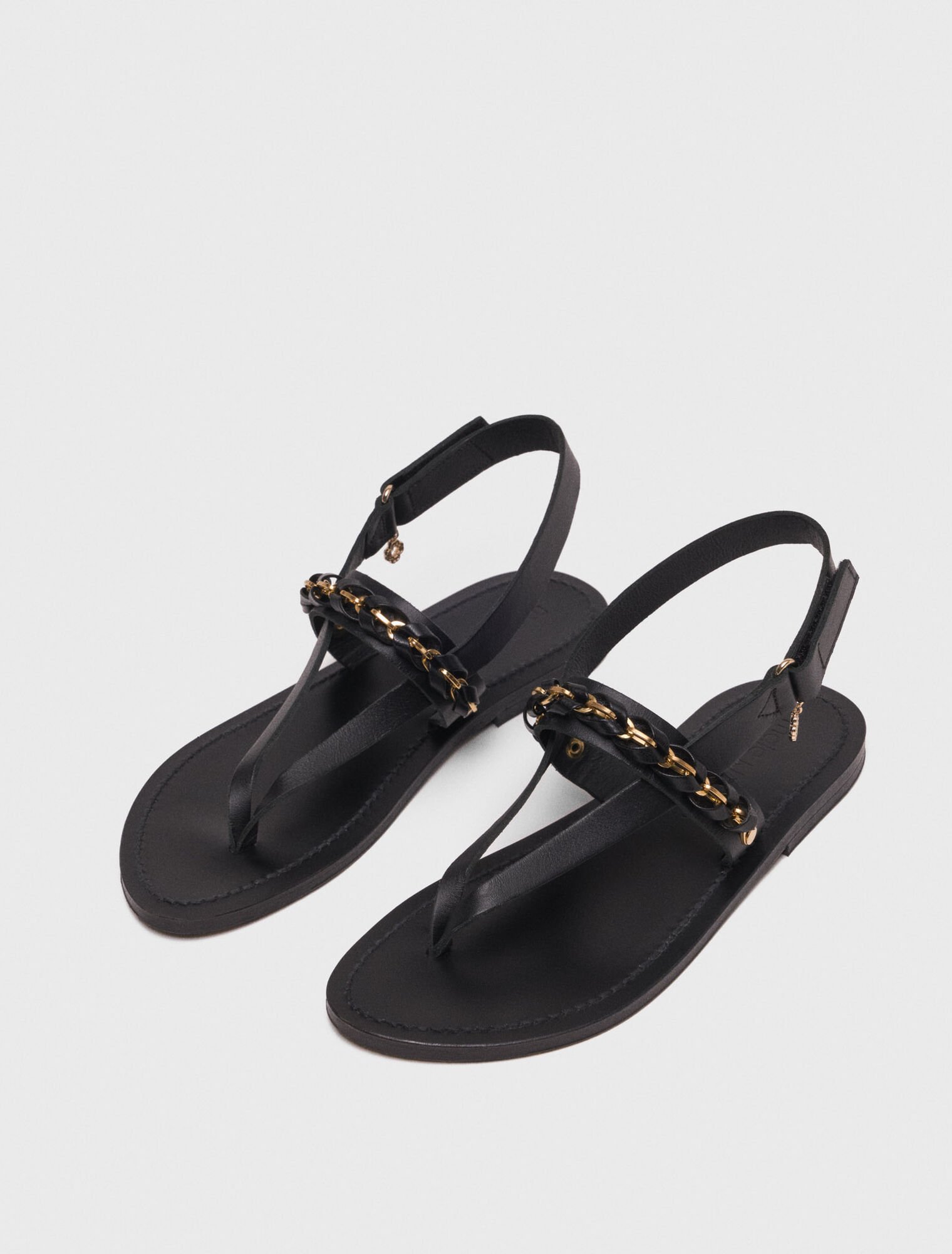 K.Jacques flat leather sandal