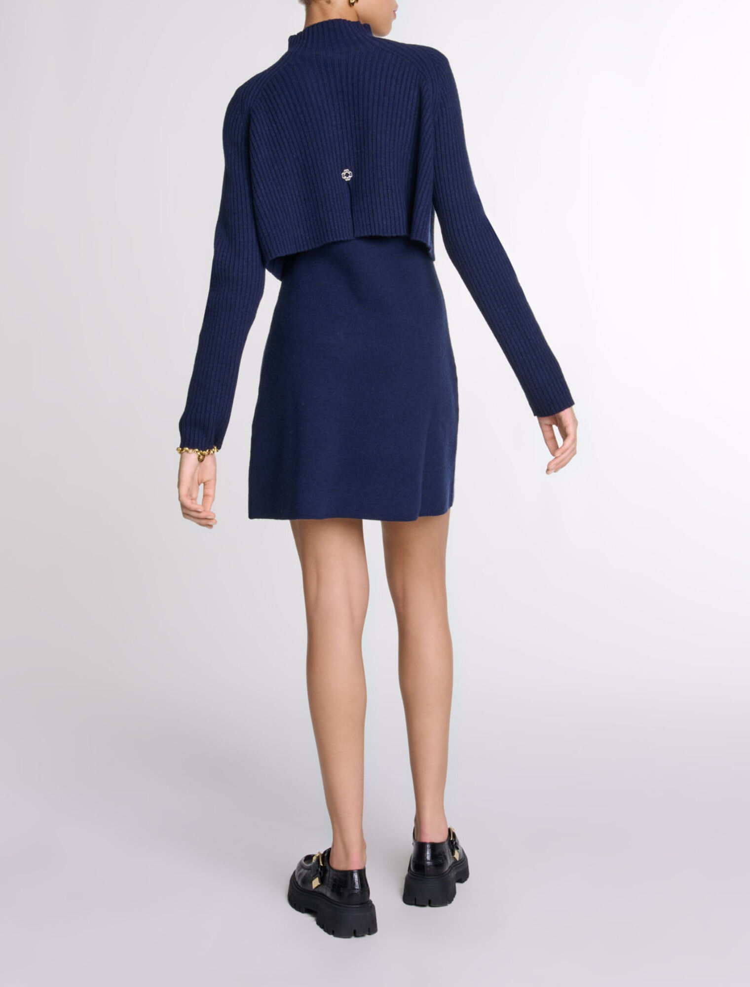 Knit 2-in-1 short dress