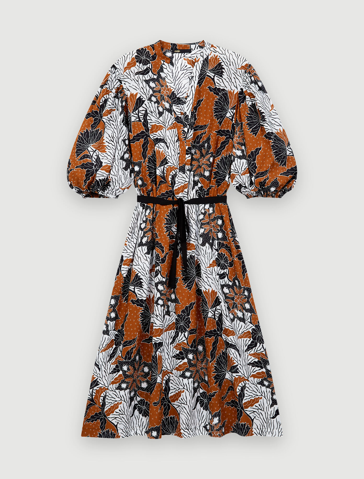 Printed cotton voile dress