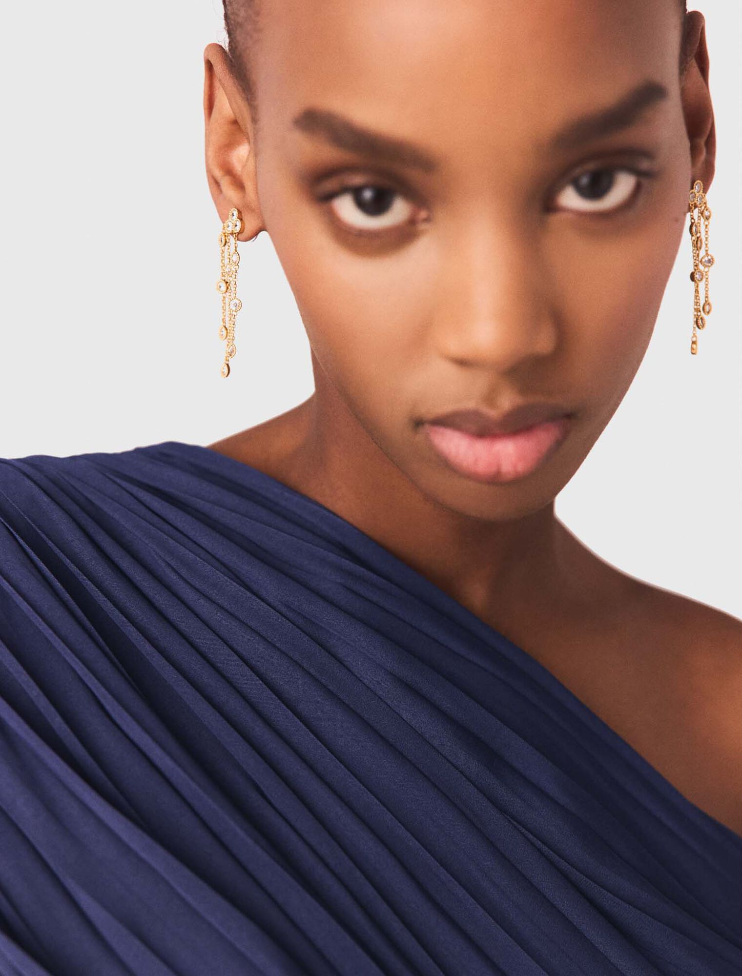 Gold-plated recycled brass earrings