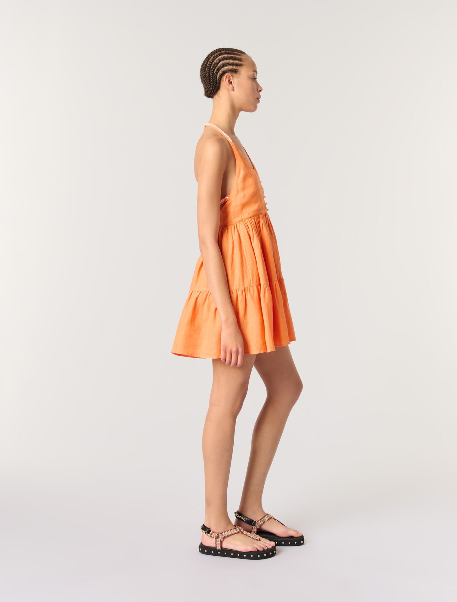 Mini linen dress