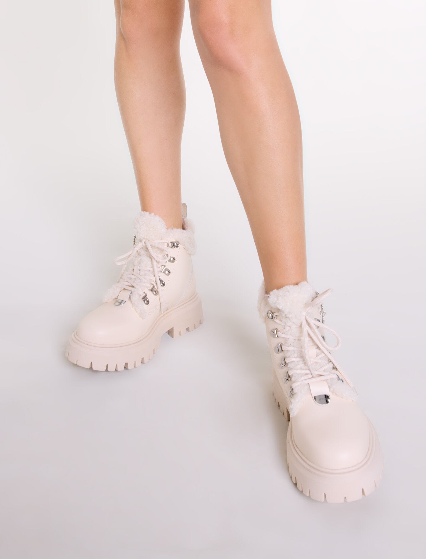 【2024福袋】 White boots fur faux Chunky For Maje | Women スマートフォン本体