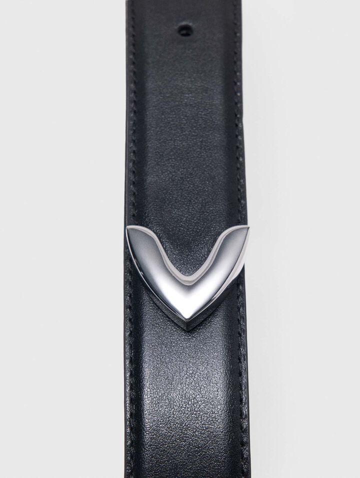 Smooth leather belt
