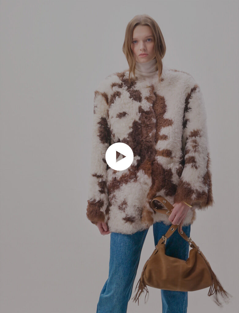 Reversible shearling White For Women Maje
