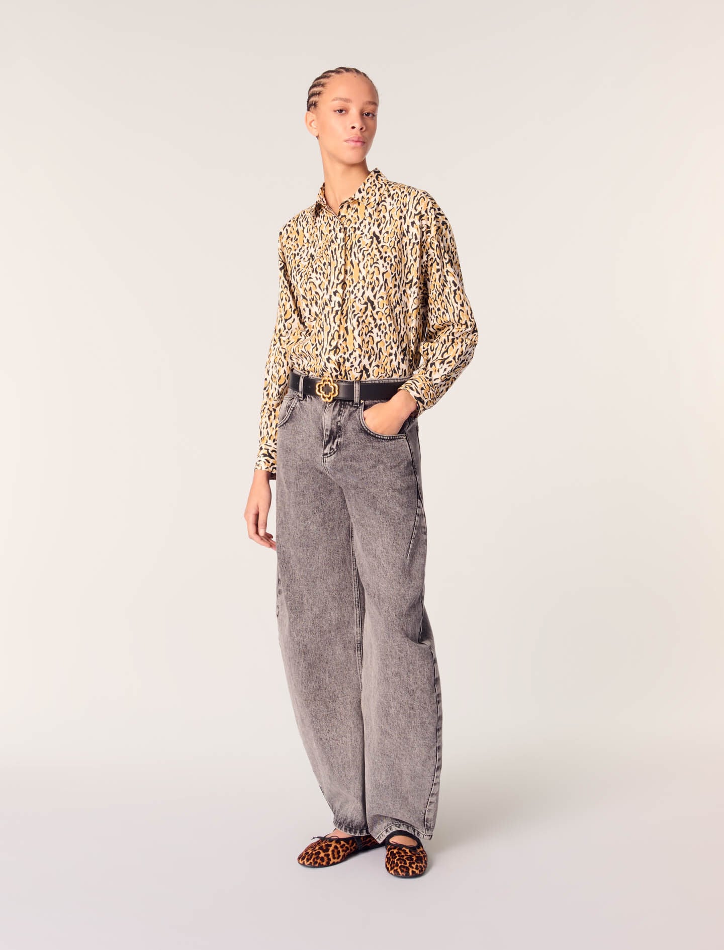 邦楽 M's shop Leopard print shirt Brown For Women | Maje