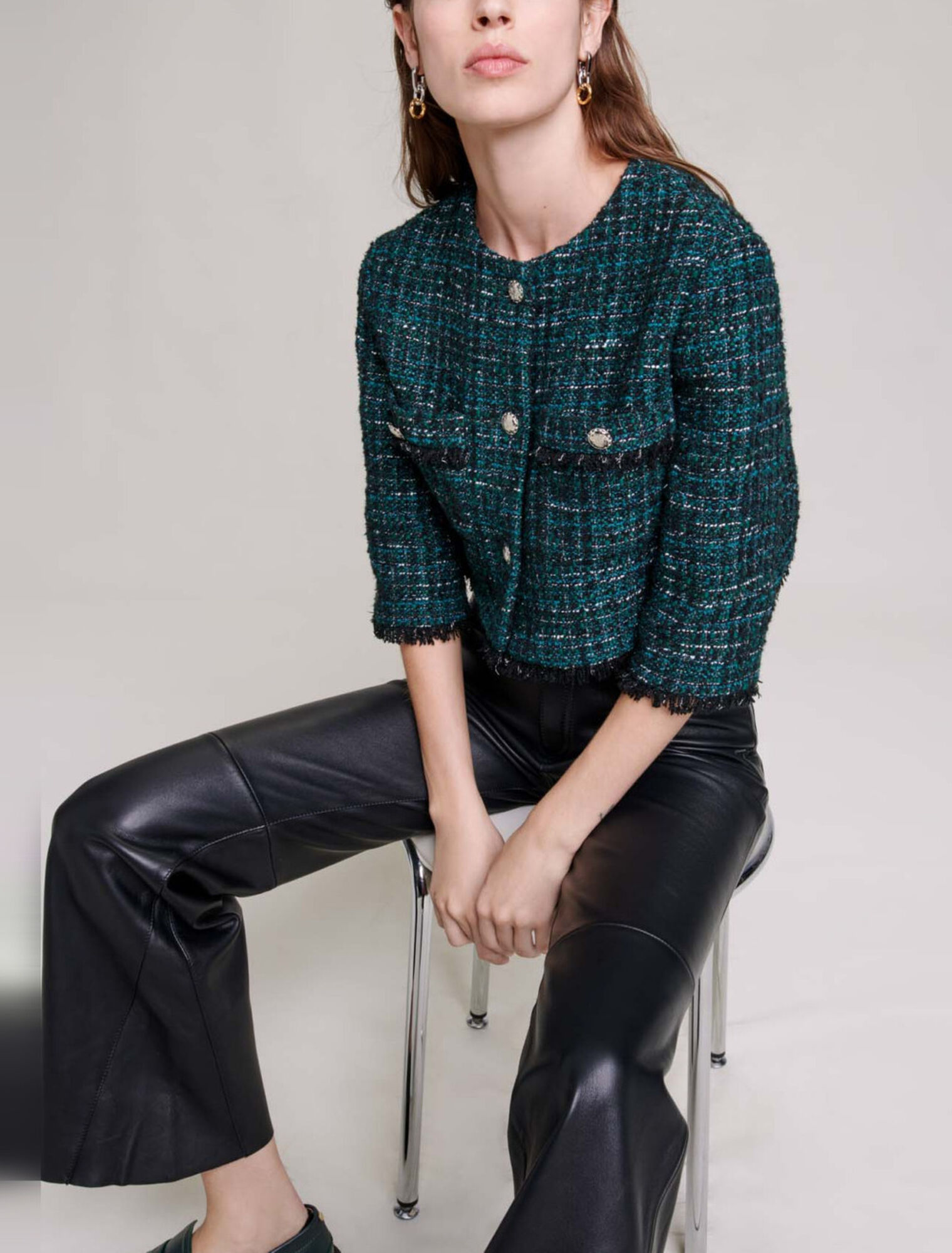 Short tweed jacket