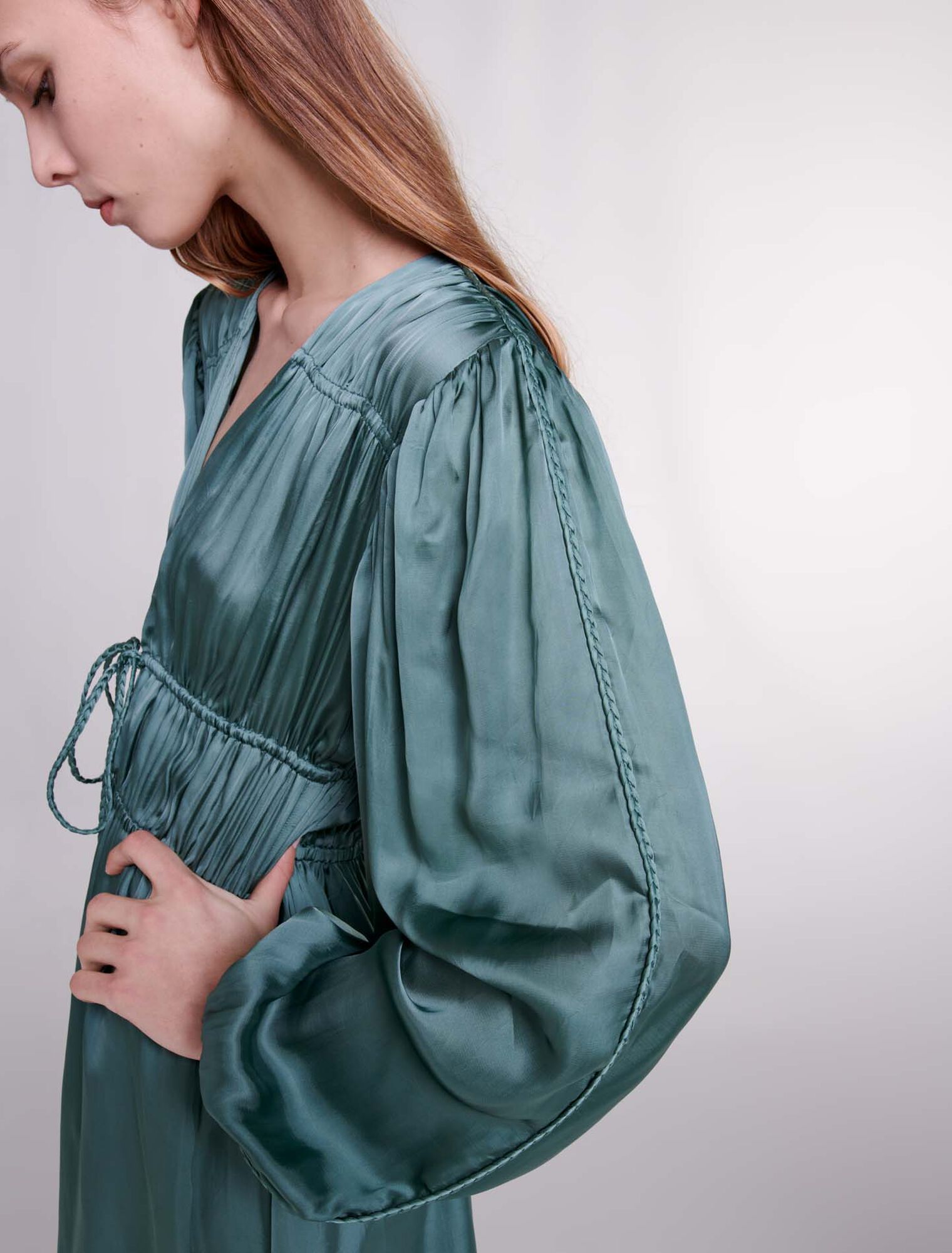 Satin-look maxi dress