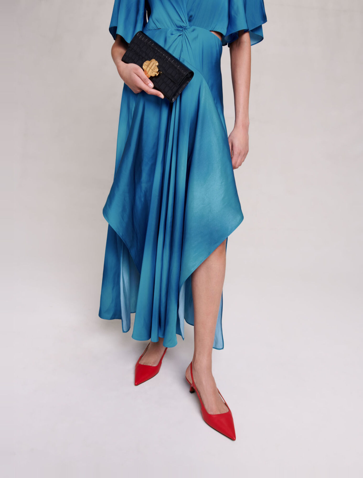 Satin-look maxi dress
