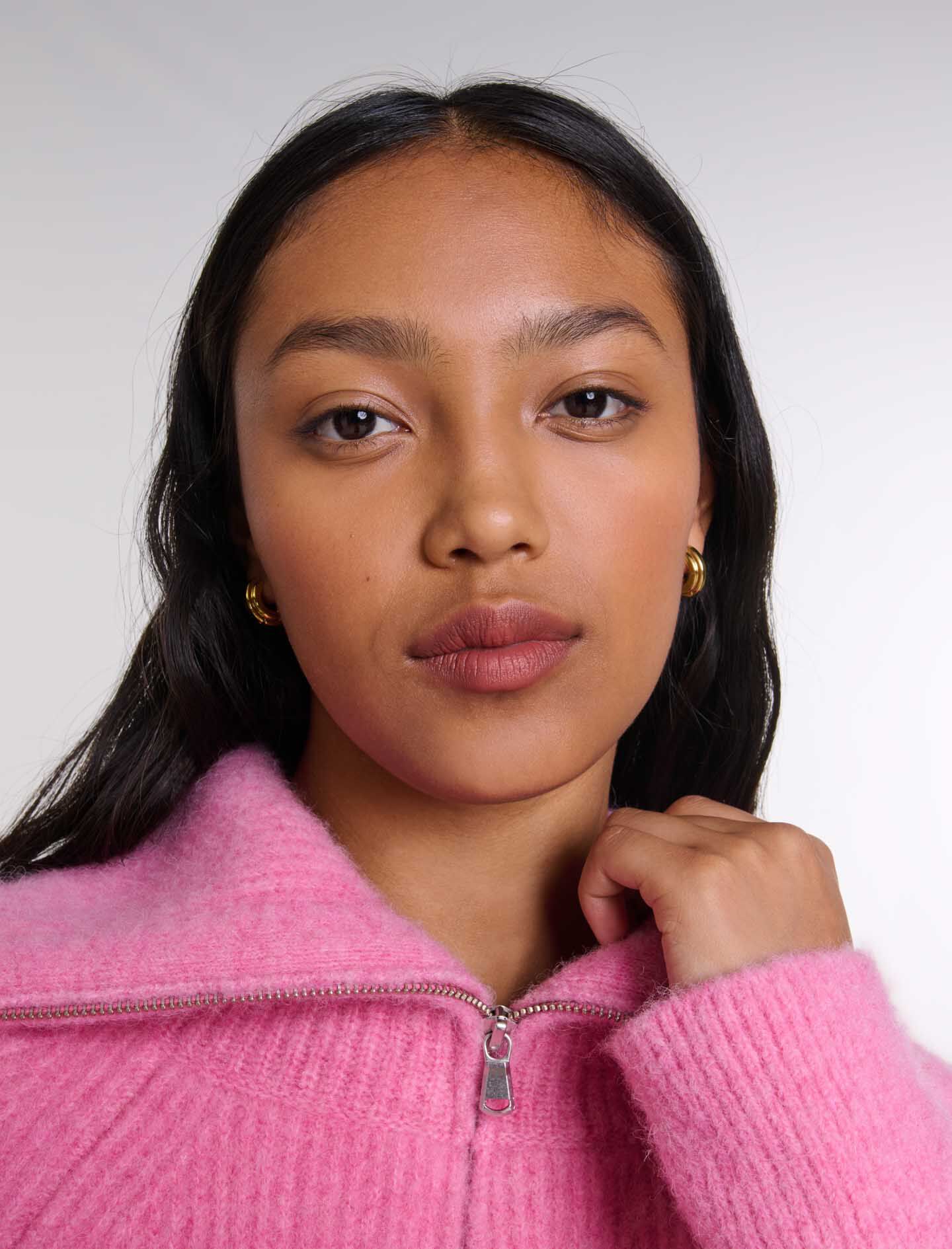 Wool-blend cardigan Pink For Women | Maje