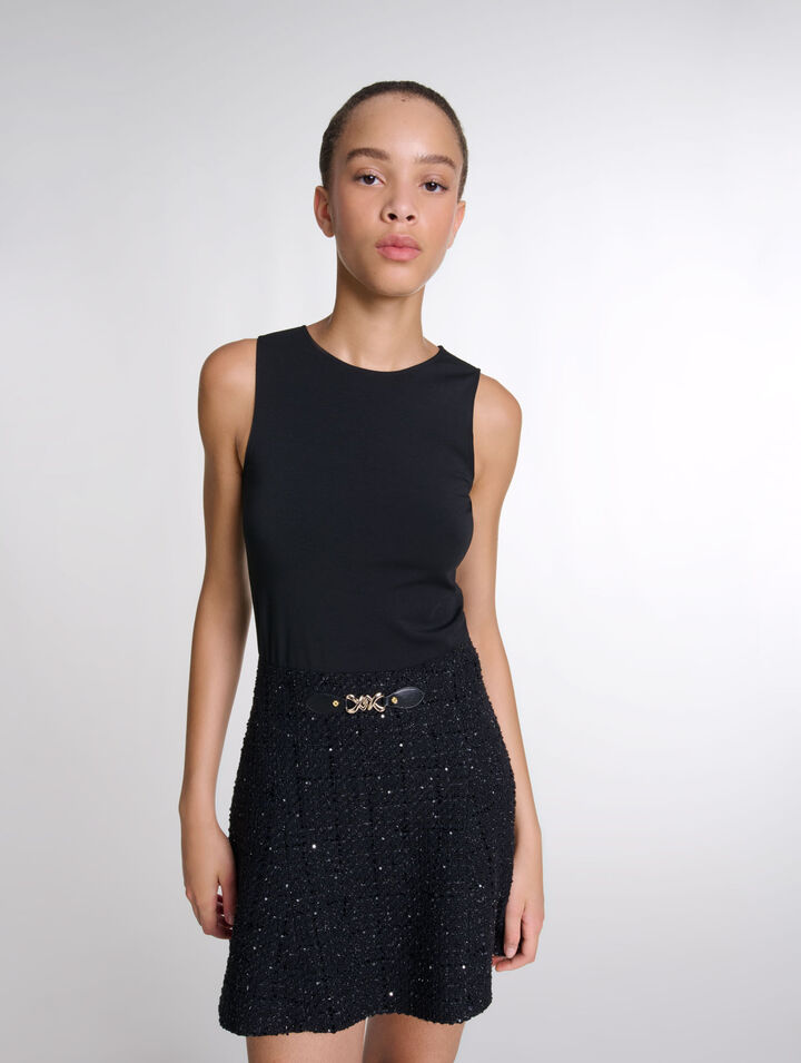 Tweed 2-in-1 short dress