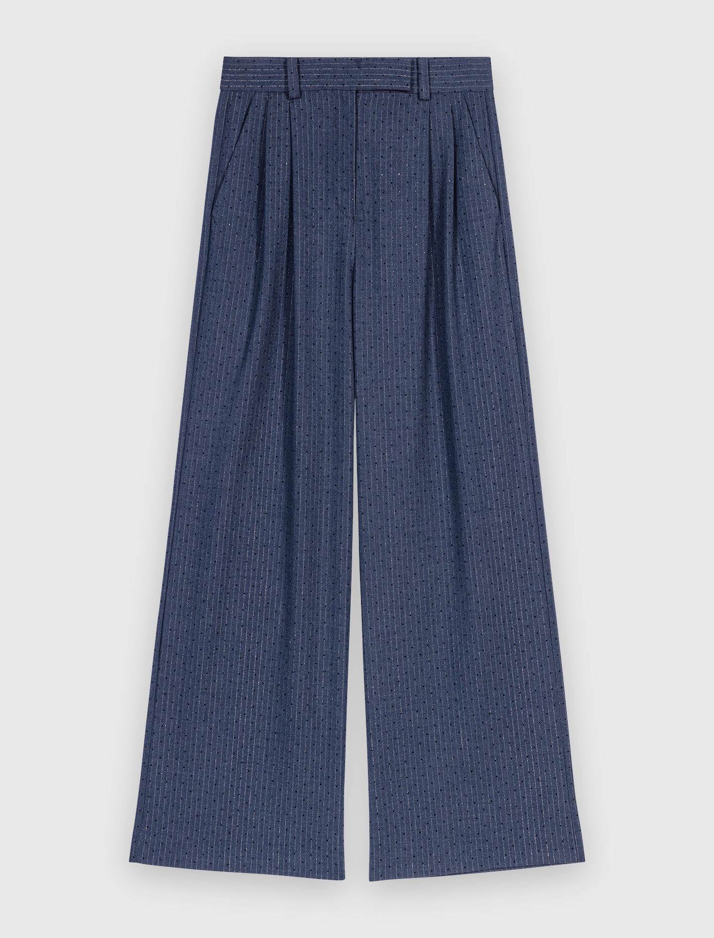 CFCL★WASHI GARTER PANTS ブルー3 Rhinestone suit trousers Blue For Women | Maje