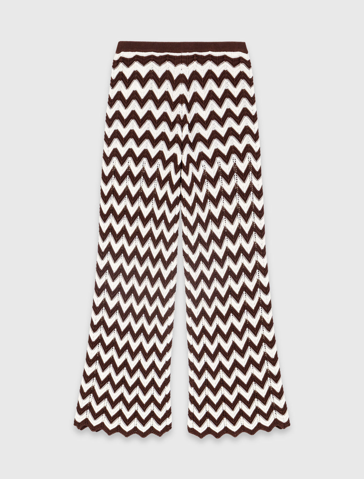 Zigzag crochet trousers