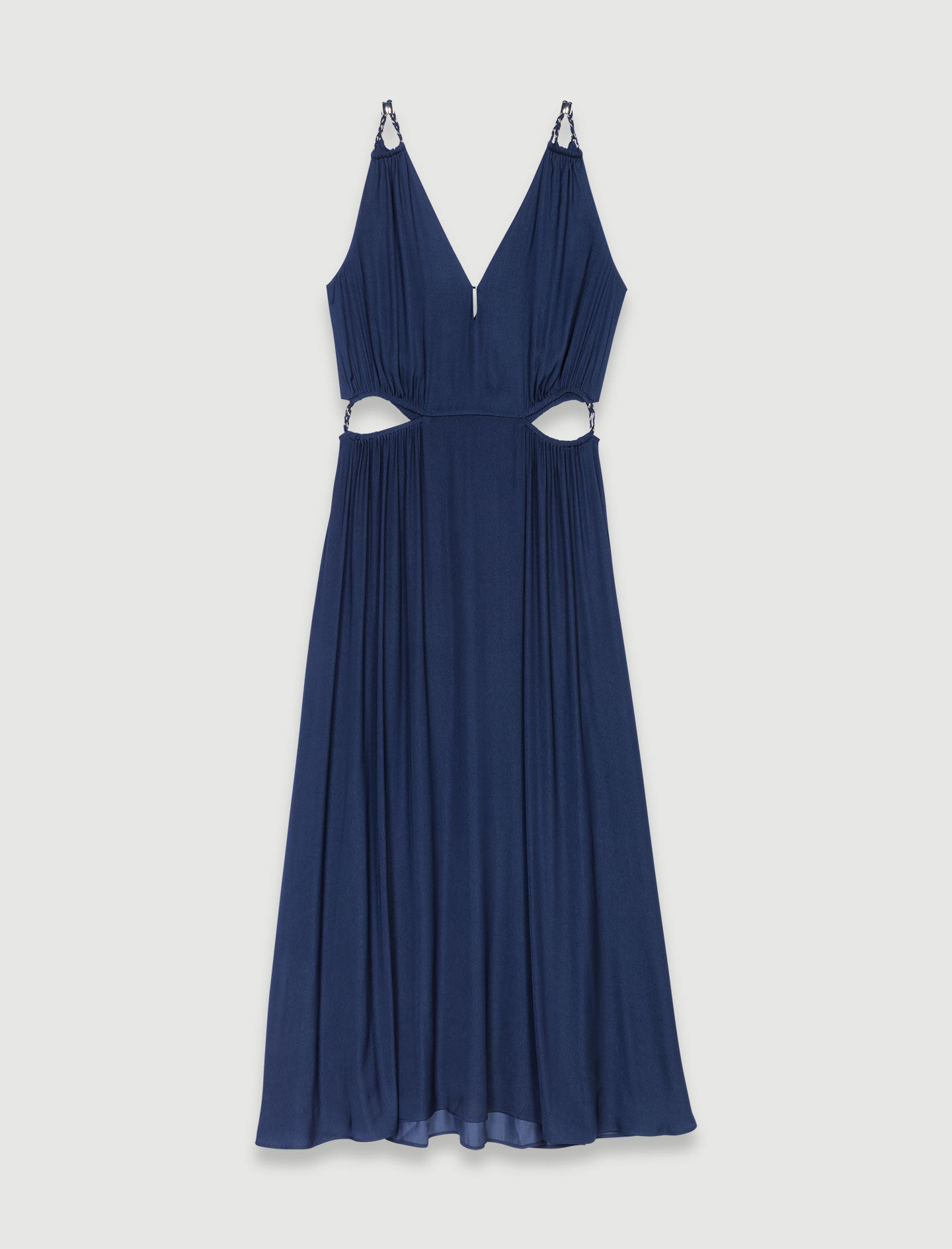 Openwork midi dress Blue For Women | Maje