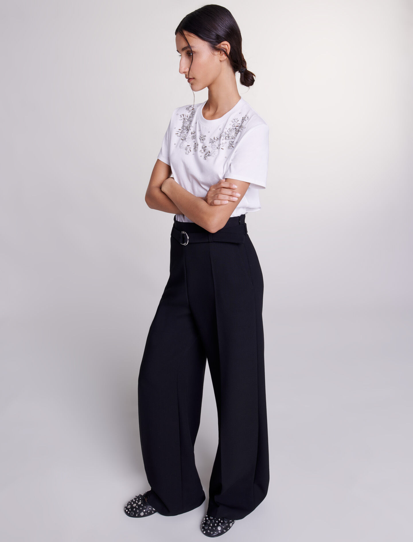 Rosen Kreuz】SIDE BELT BIG WIDE PANTS (2color) | OUR BRAND