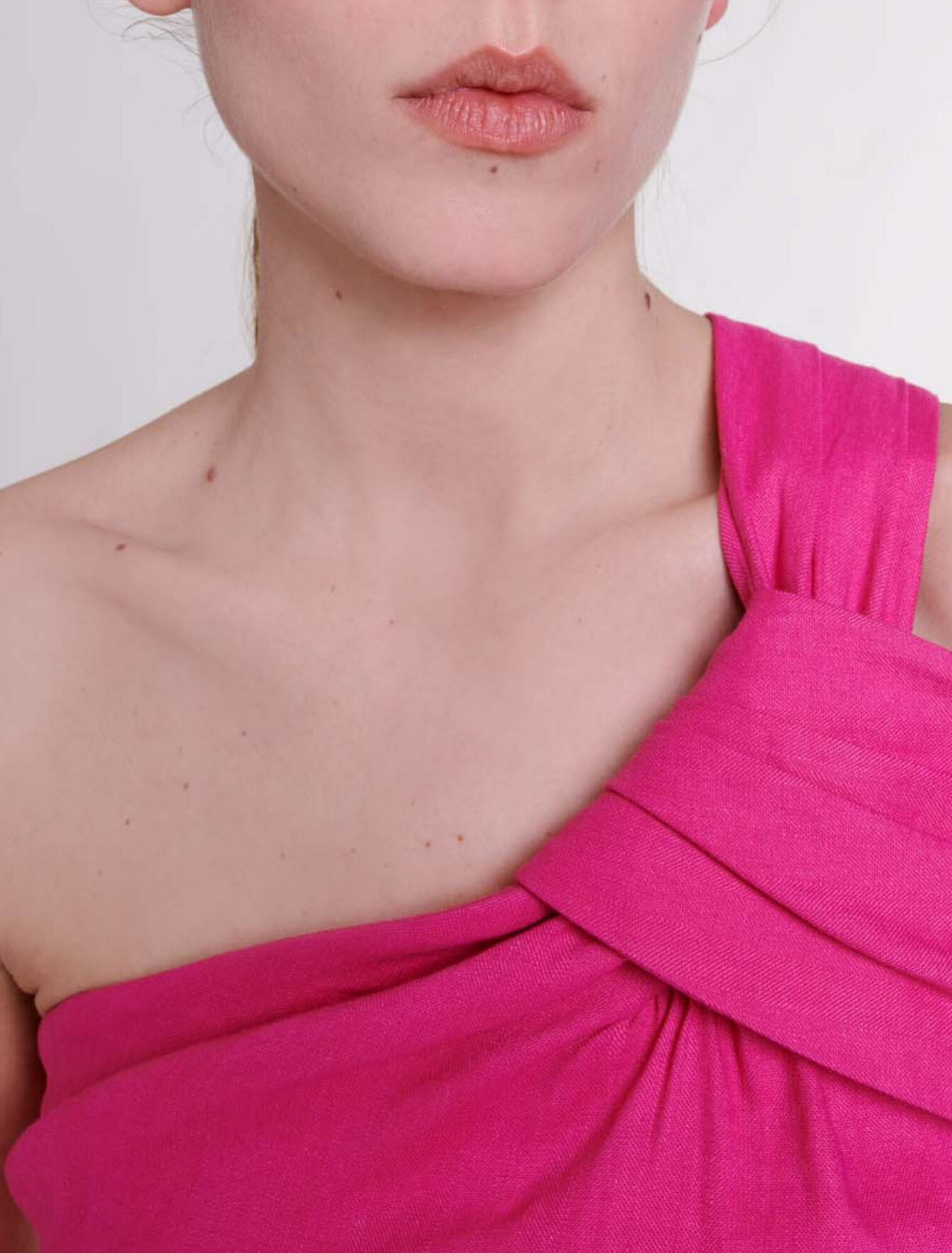 Asymmetrical linen dress