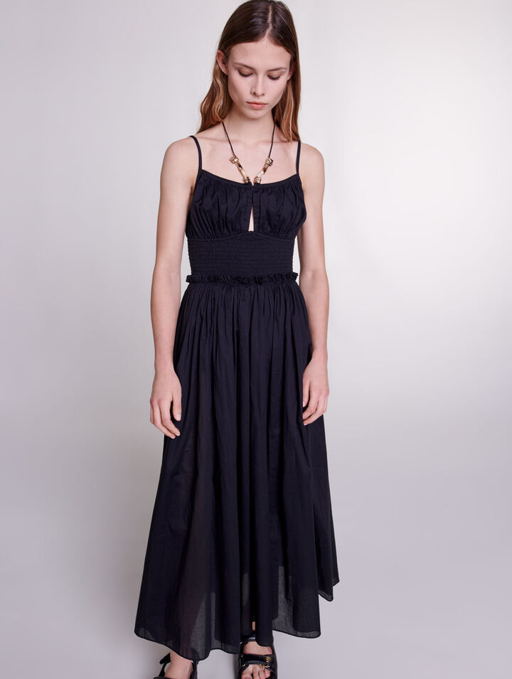 Dress with beaded ties