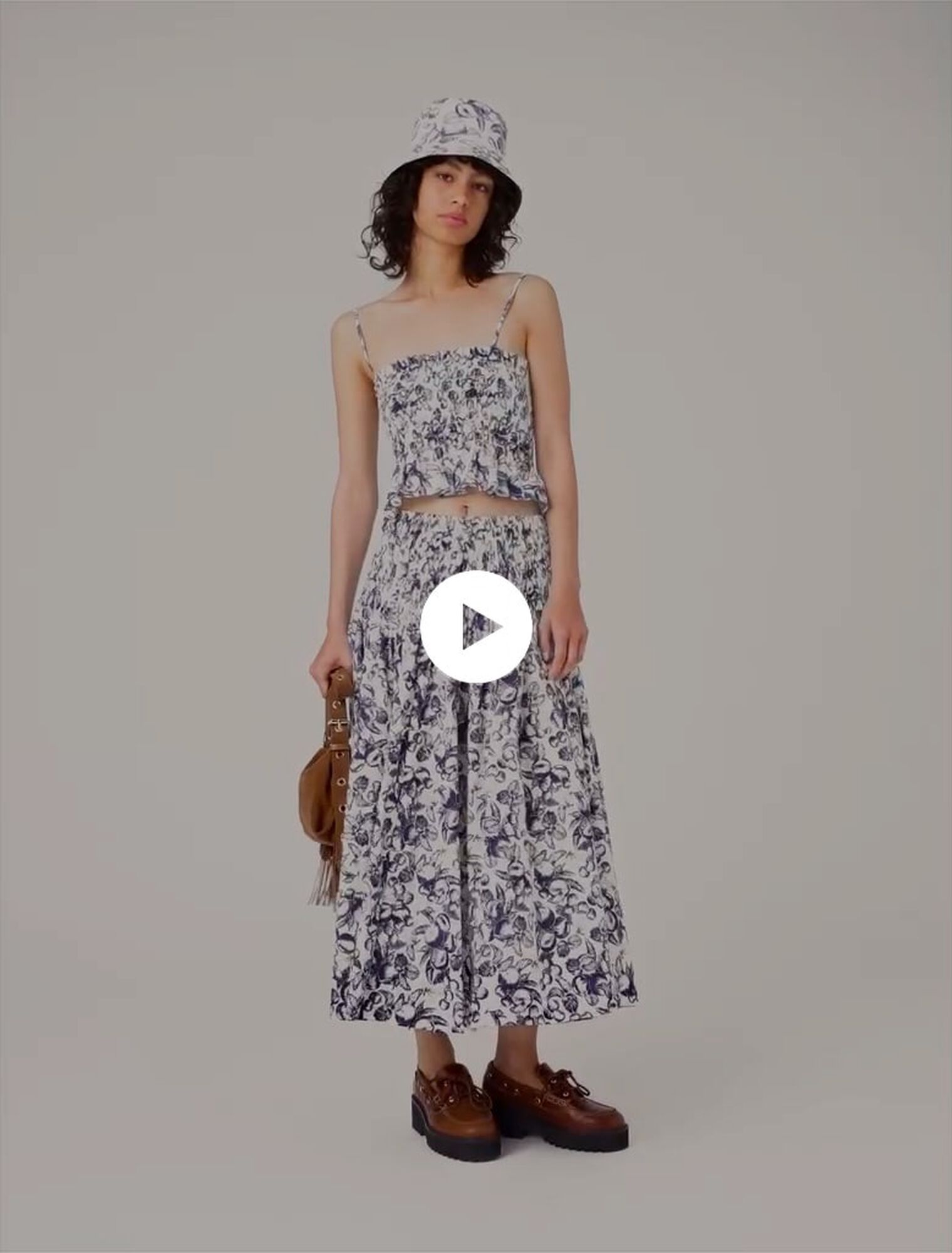 Printed maxi skirt