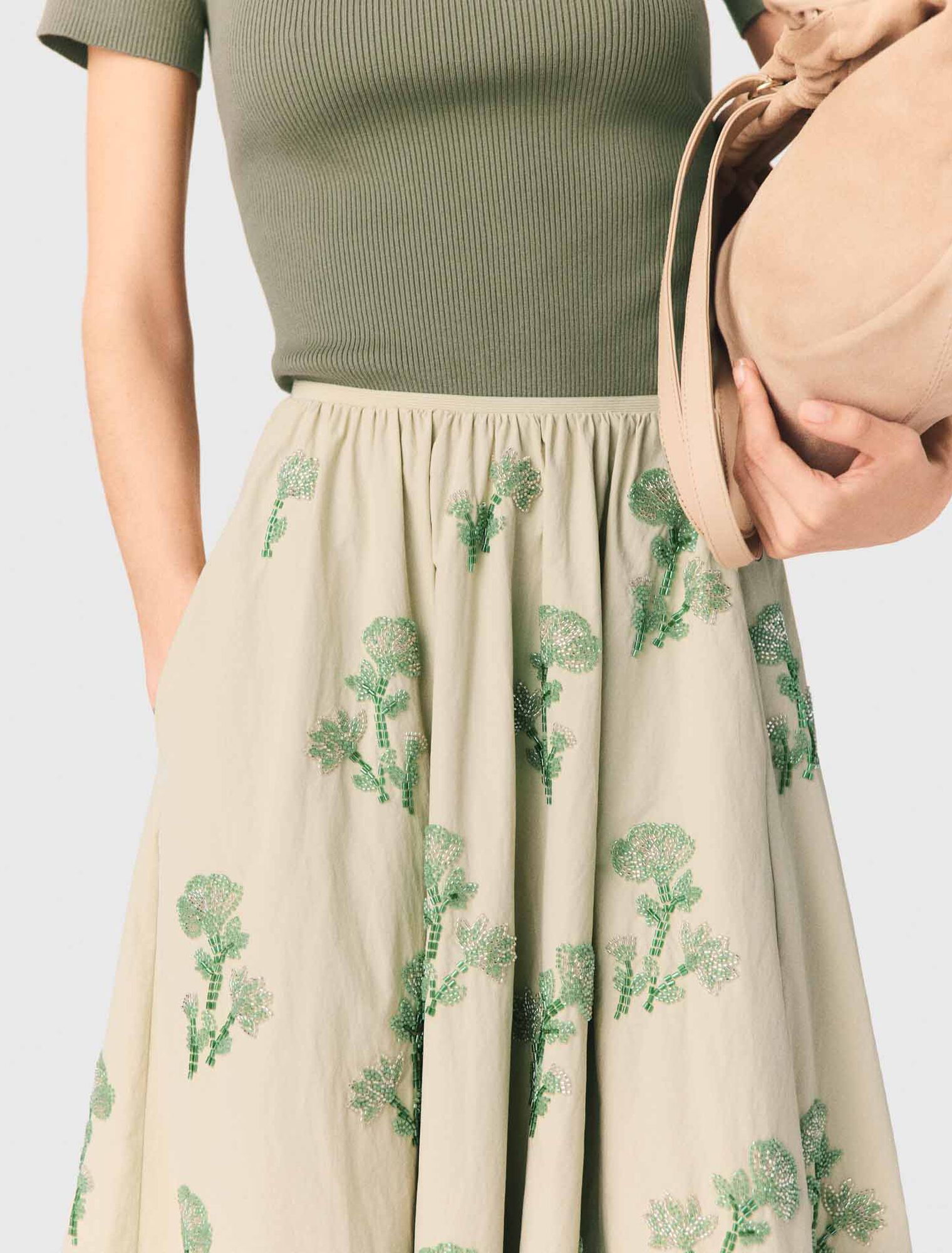 Beaded technical skirt