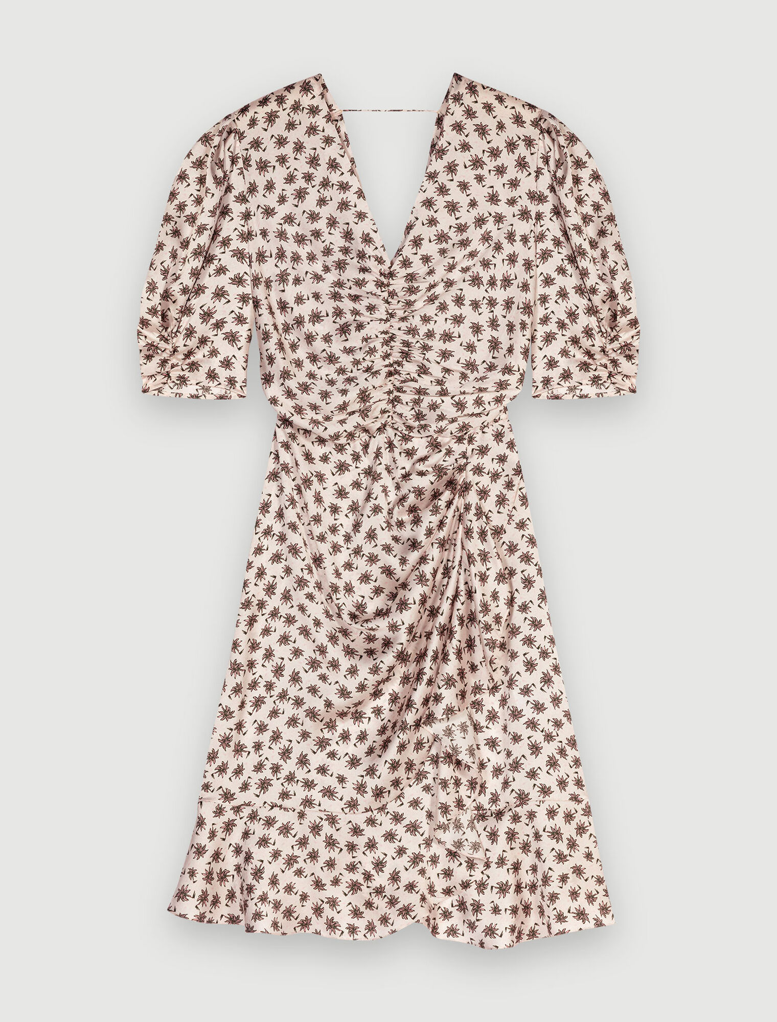 Palm-tree print dress