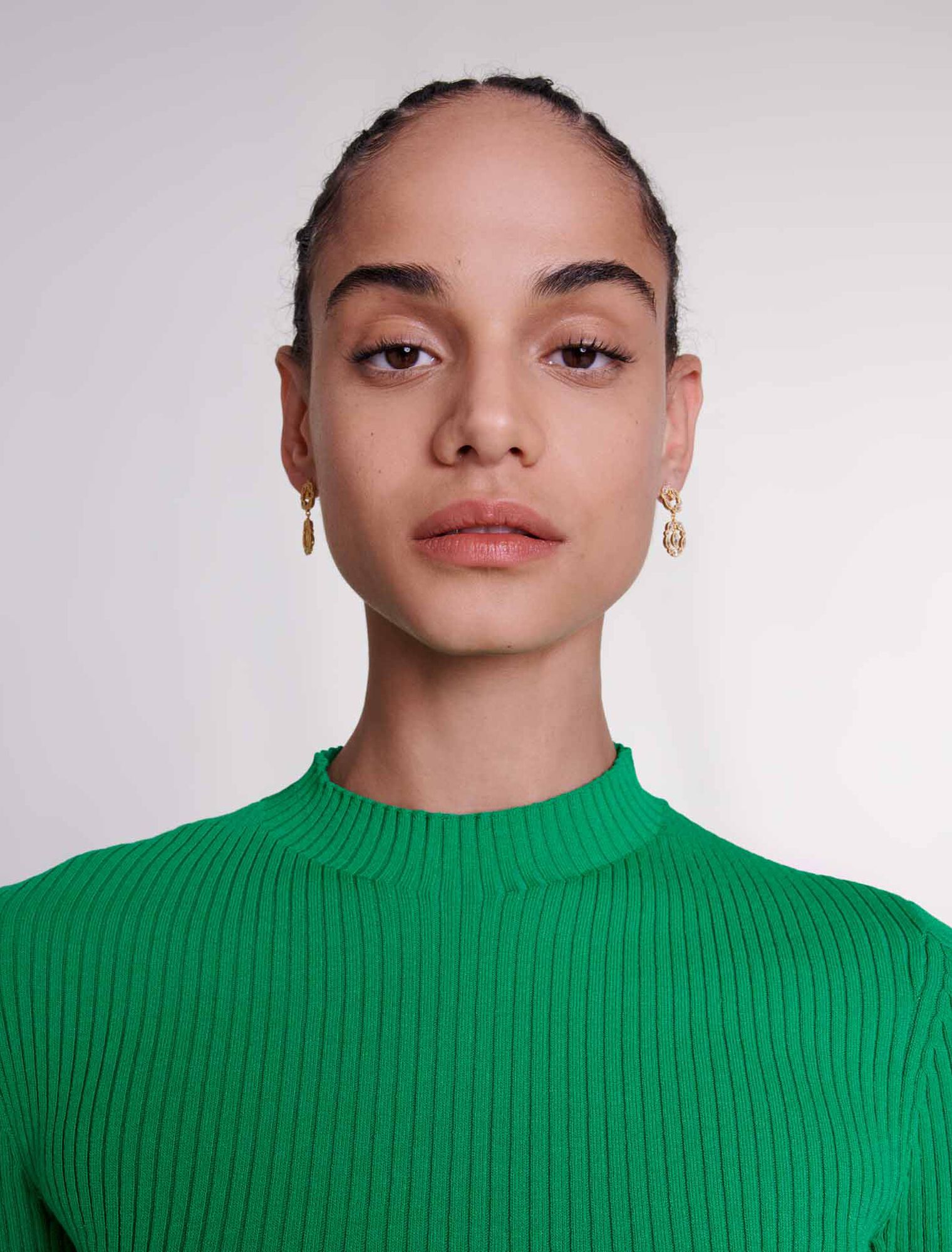 Knit crop top with ties