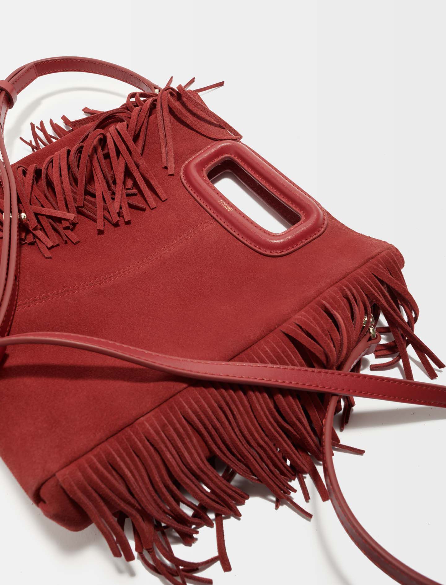 M bag in suede leather