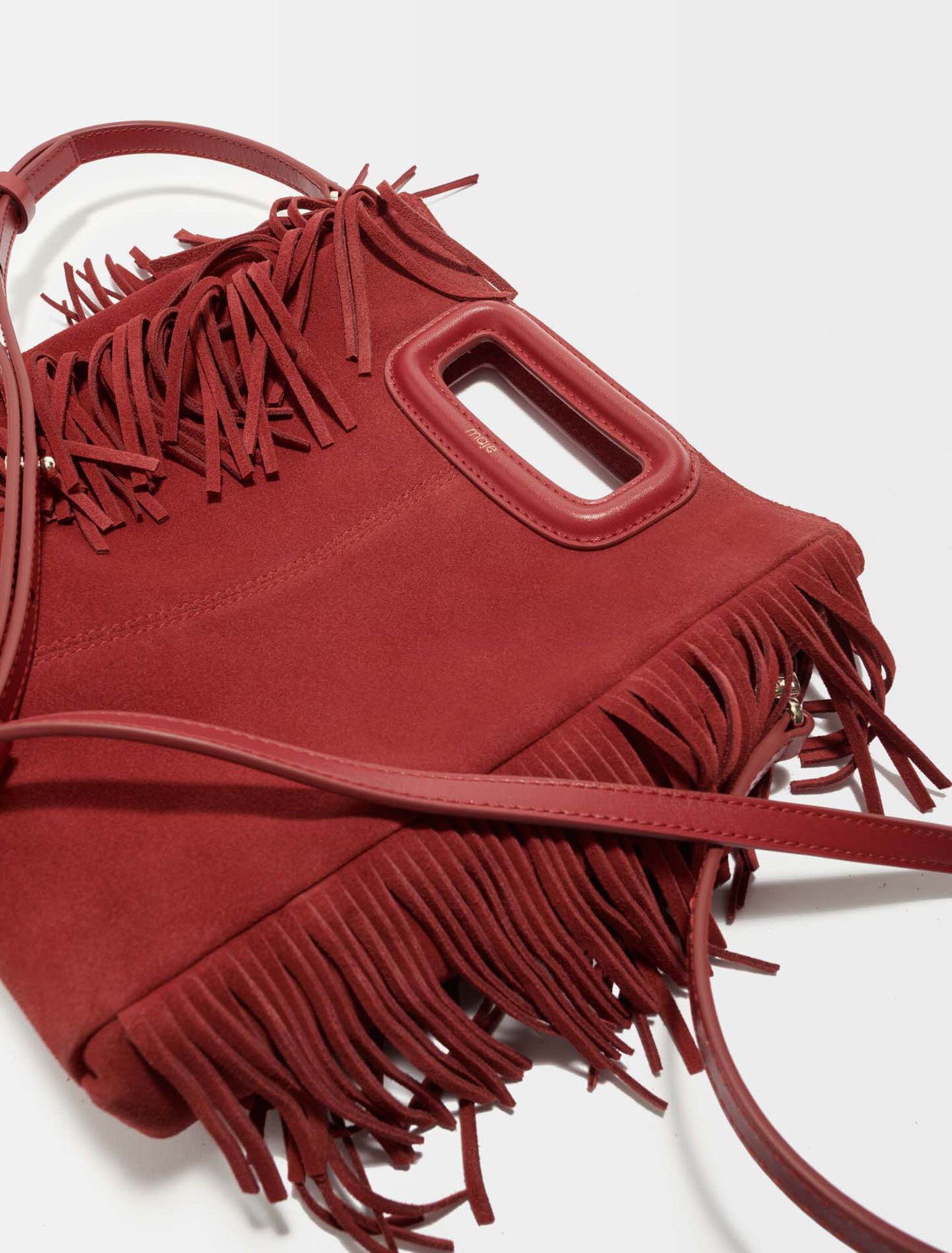 M bag in suede leather