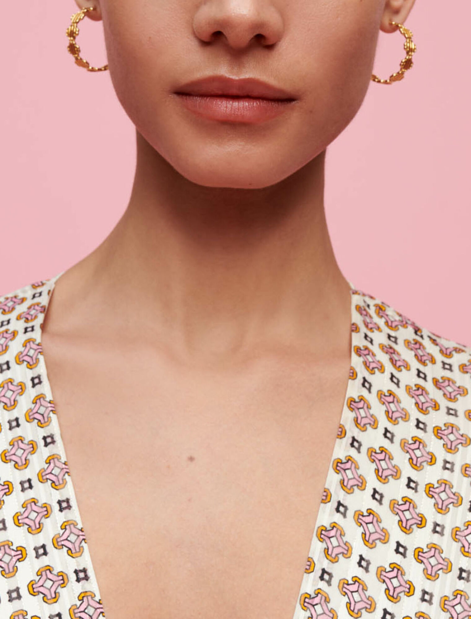 Printed chiffon dress