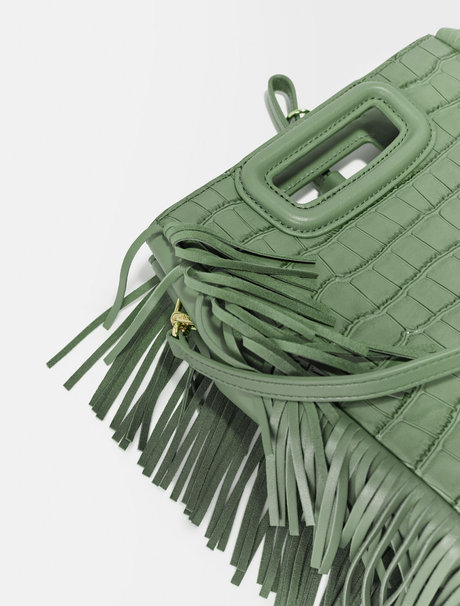 M bag in crocodile-effect leather