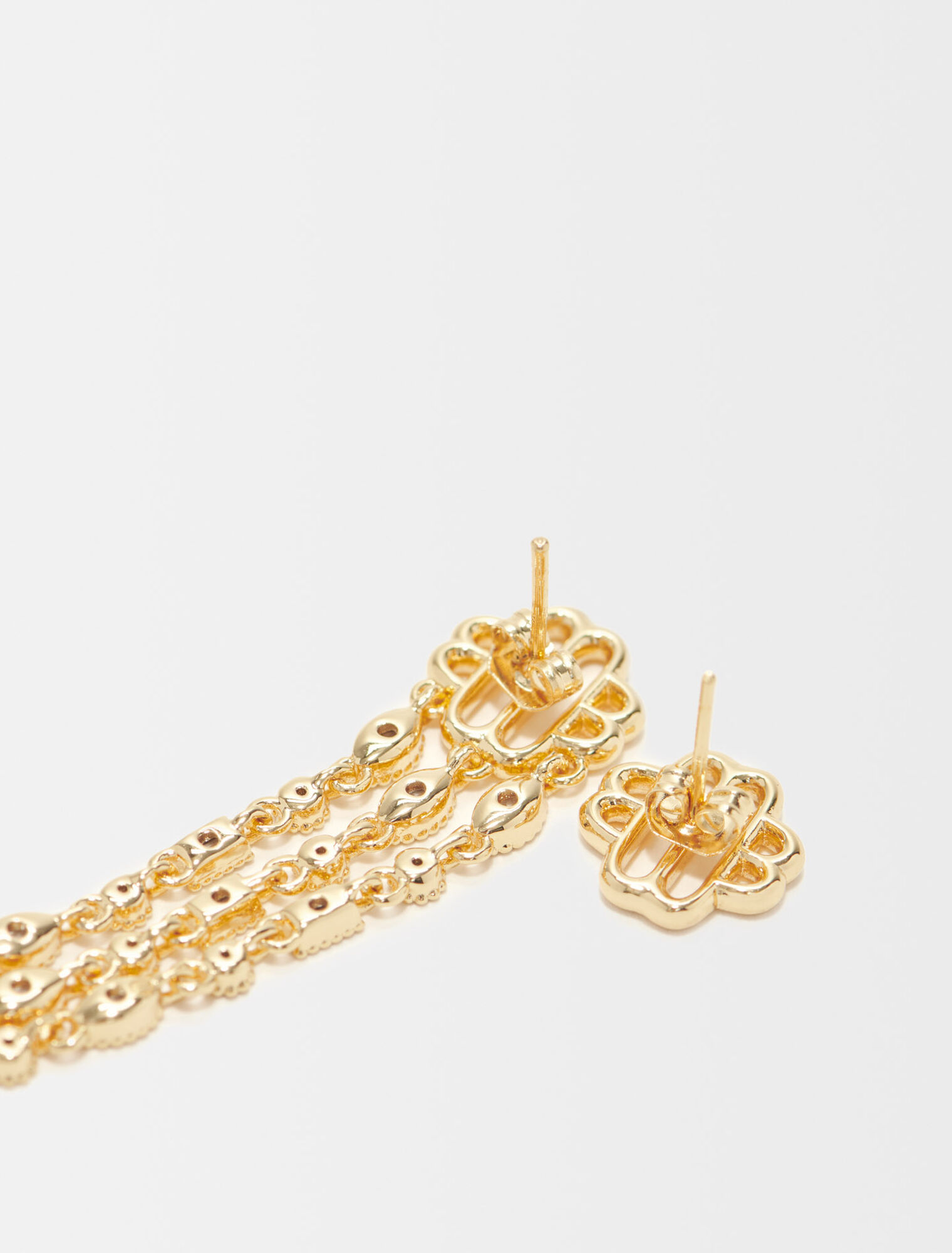 Clover and diamanté earrings