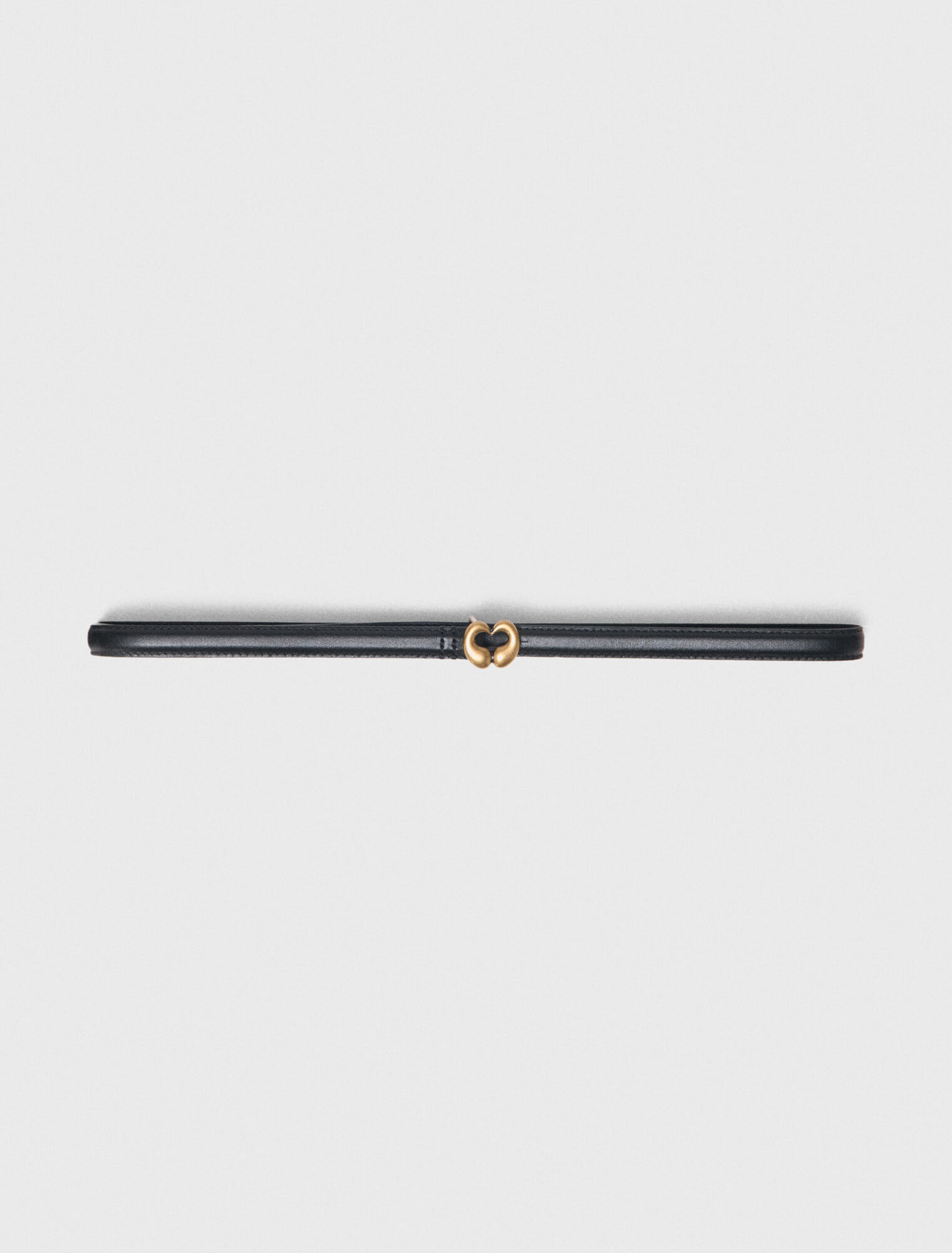 Slim leather belt