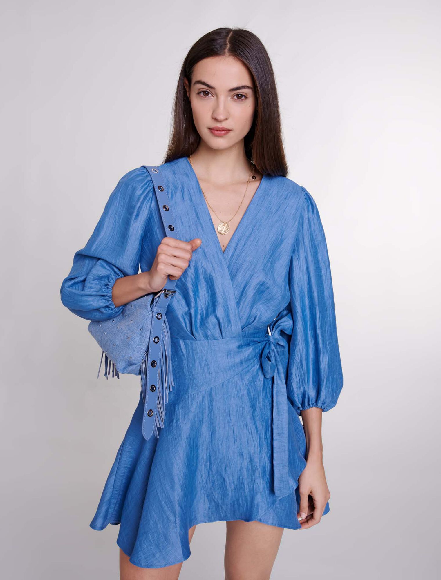 Linen wrap dress