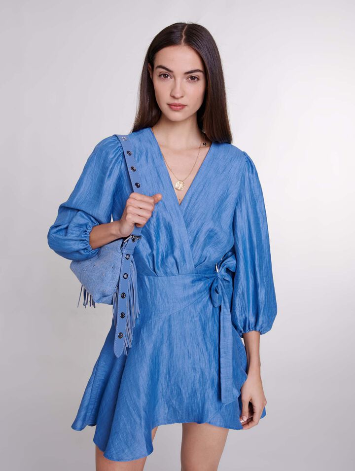 Linen wrap dress