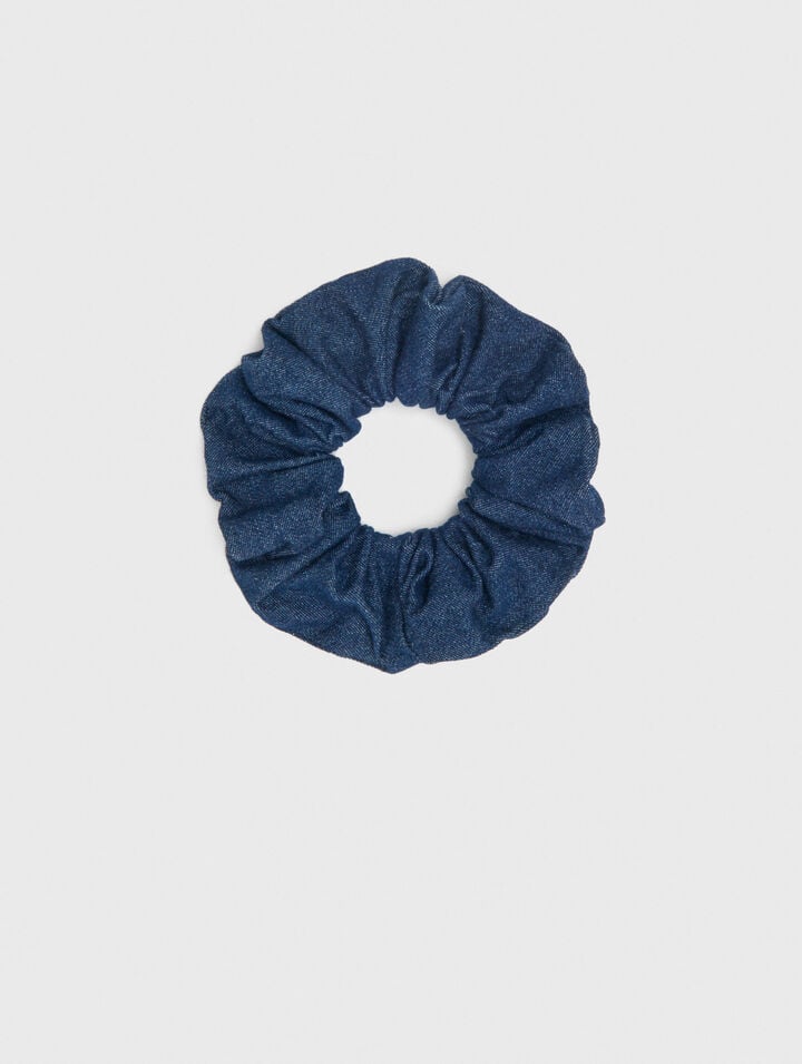 Denim scrunchie