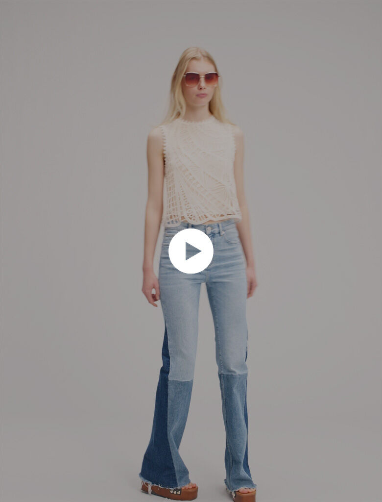 Crochet-knit top White For Women | Maje