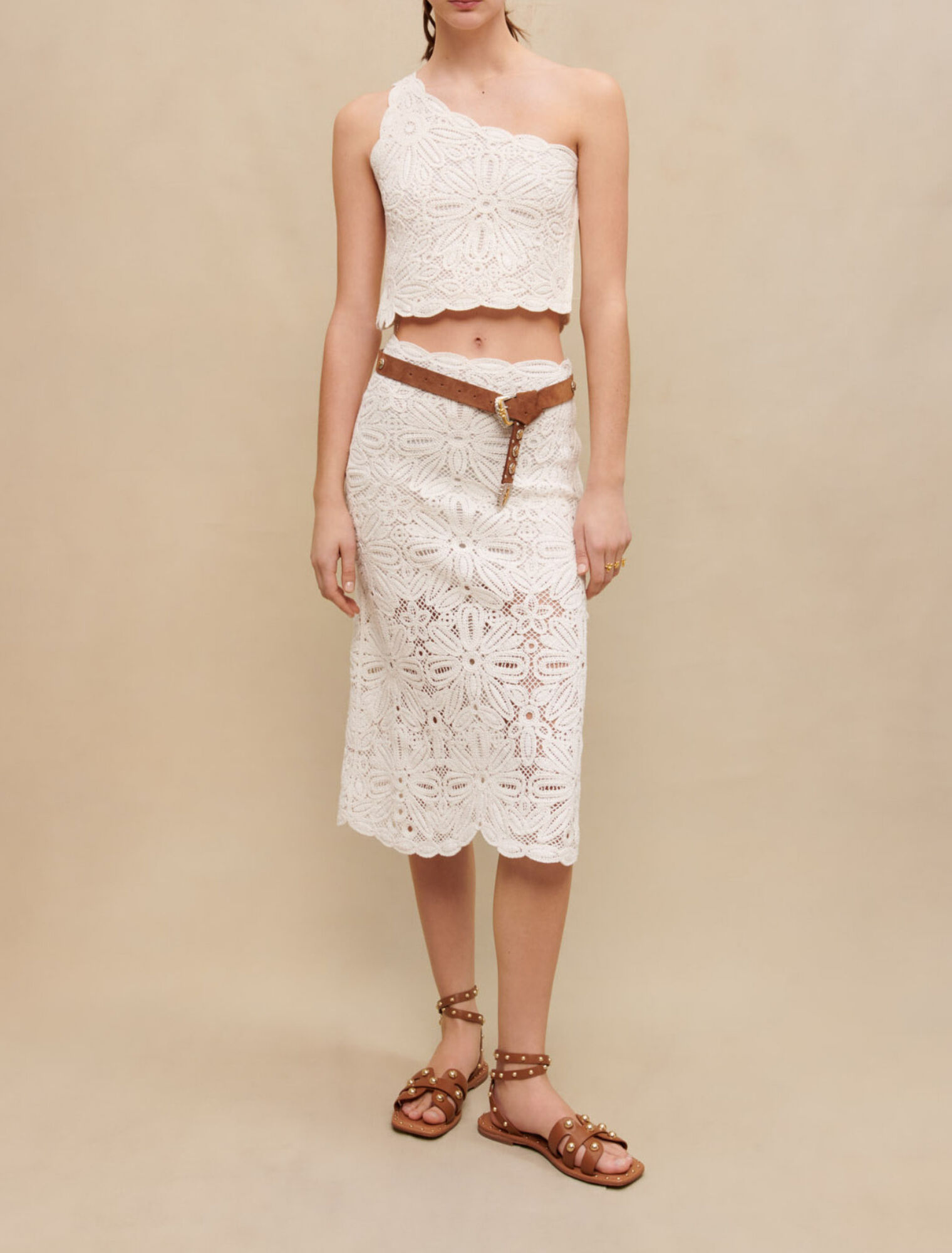 Asymmetric knit top