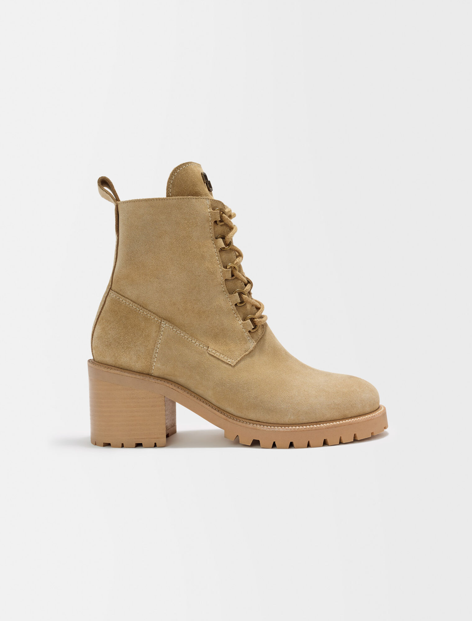 Suede leather ankle boots