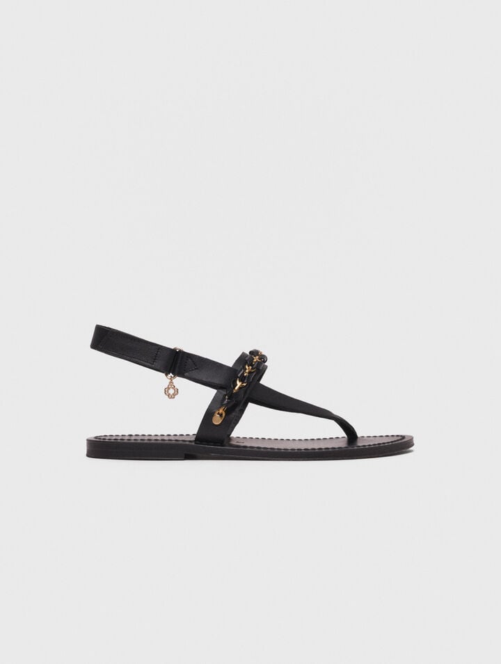 K.Jacques flat leather sandal