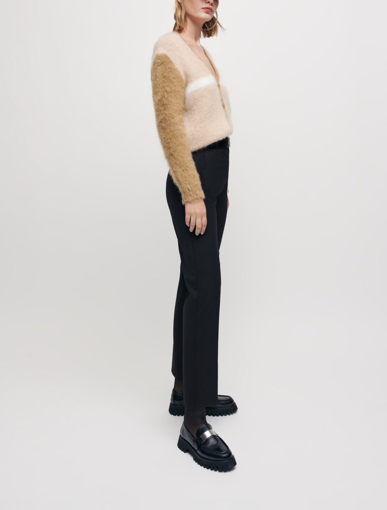 Brushed mohair cardigan