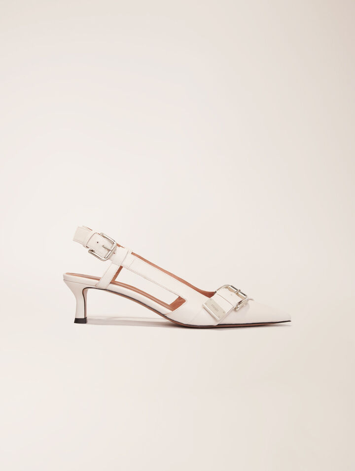 Double buckle slingback pump