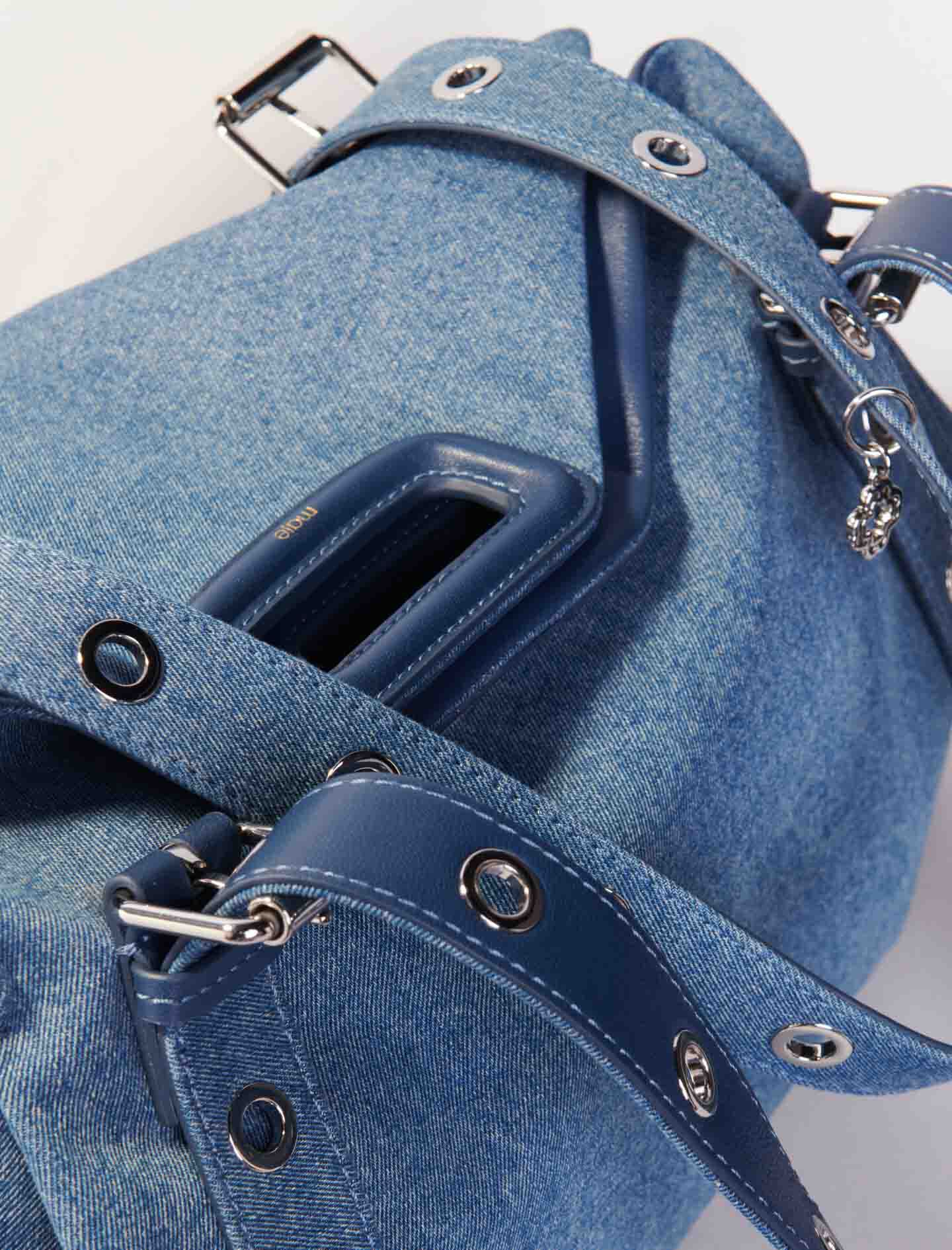 Denim Miss M XL bag Blue For Women | Maje Denim Miss M XL bag Blue For Women | Maje