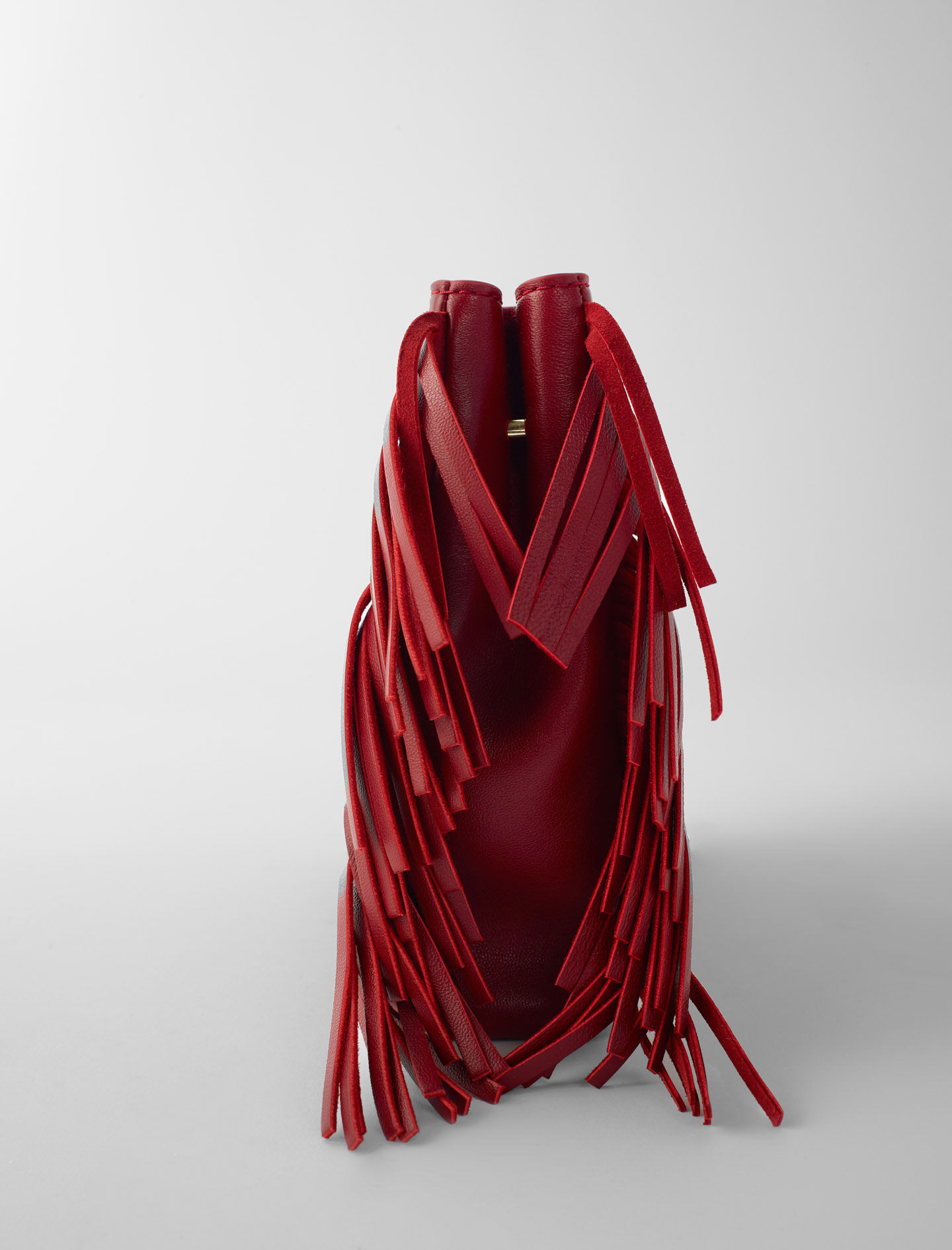 Leather bag with chain strap