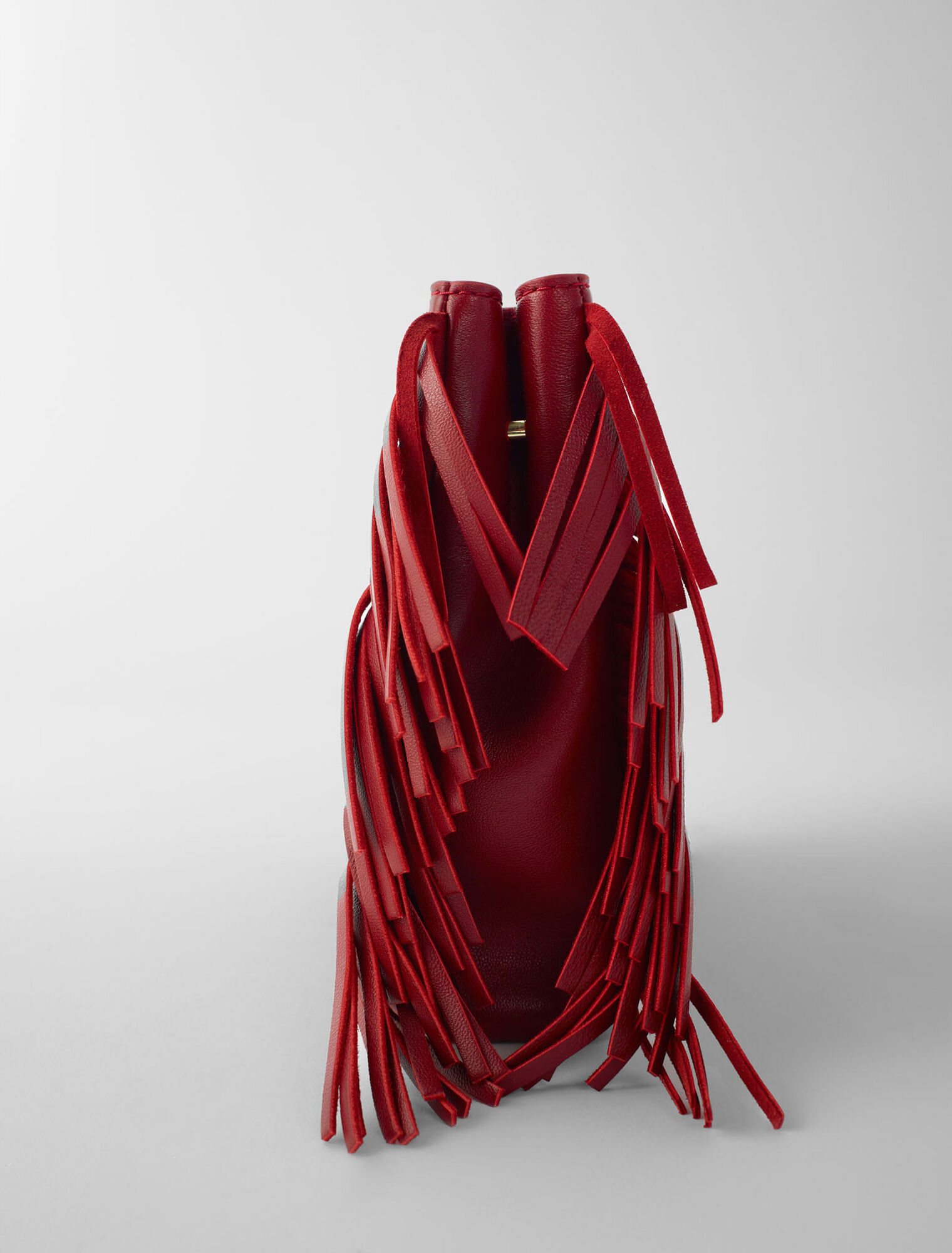 Leather bag with chain strap