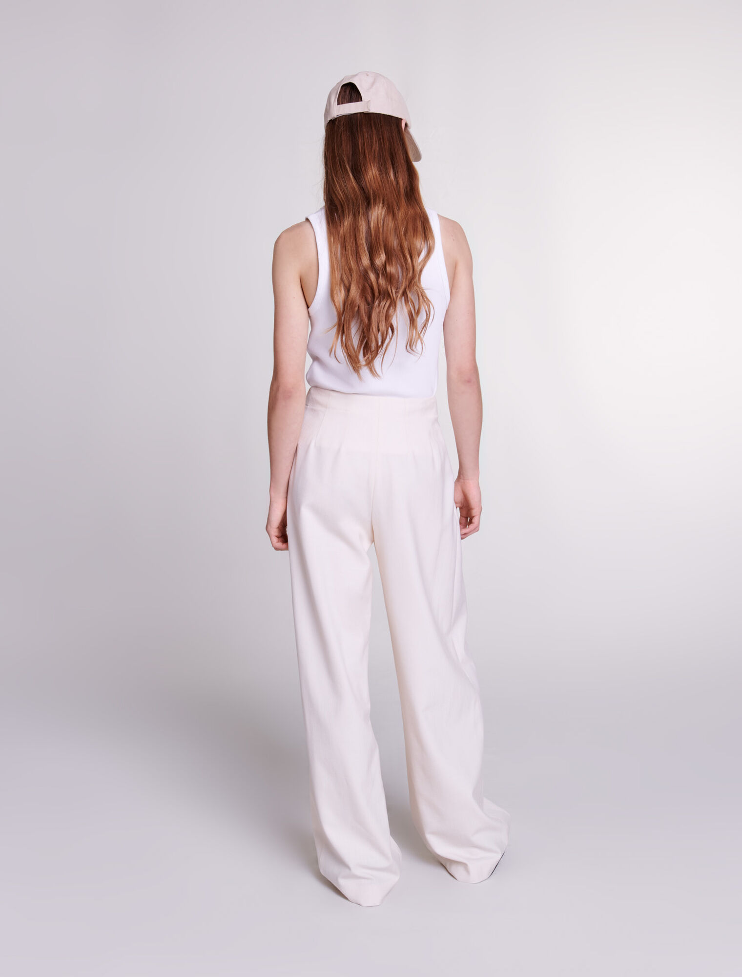 Wide-leg suit trousers