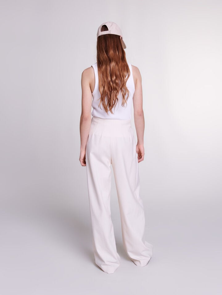 Wide-leg suit trousers