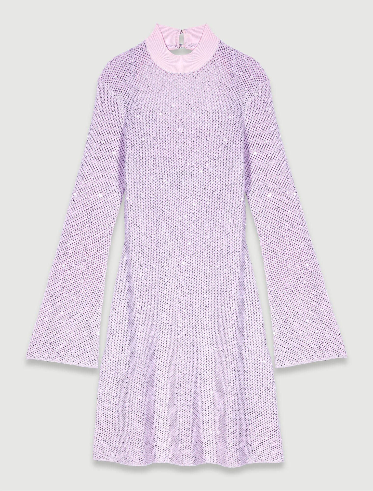 Semi-sheer knit dress