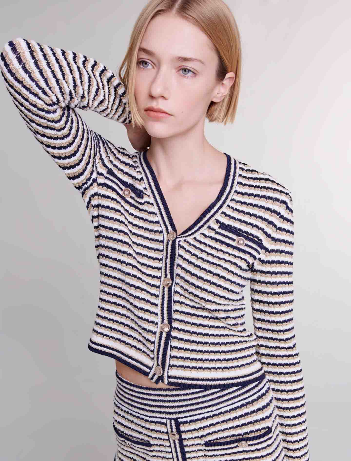 Knit cardigan Tricolor For Women Maje