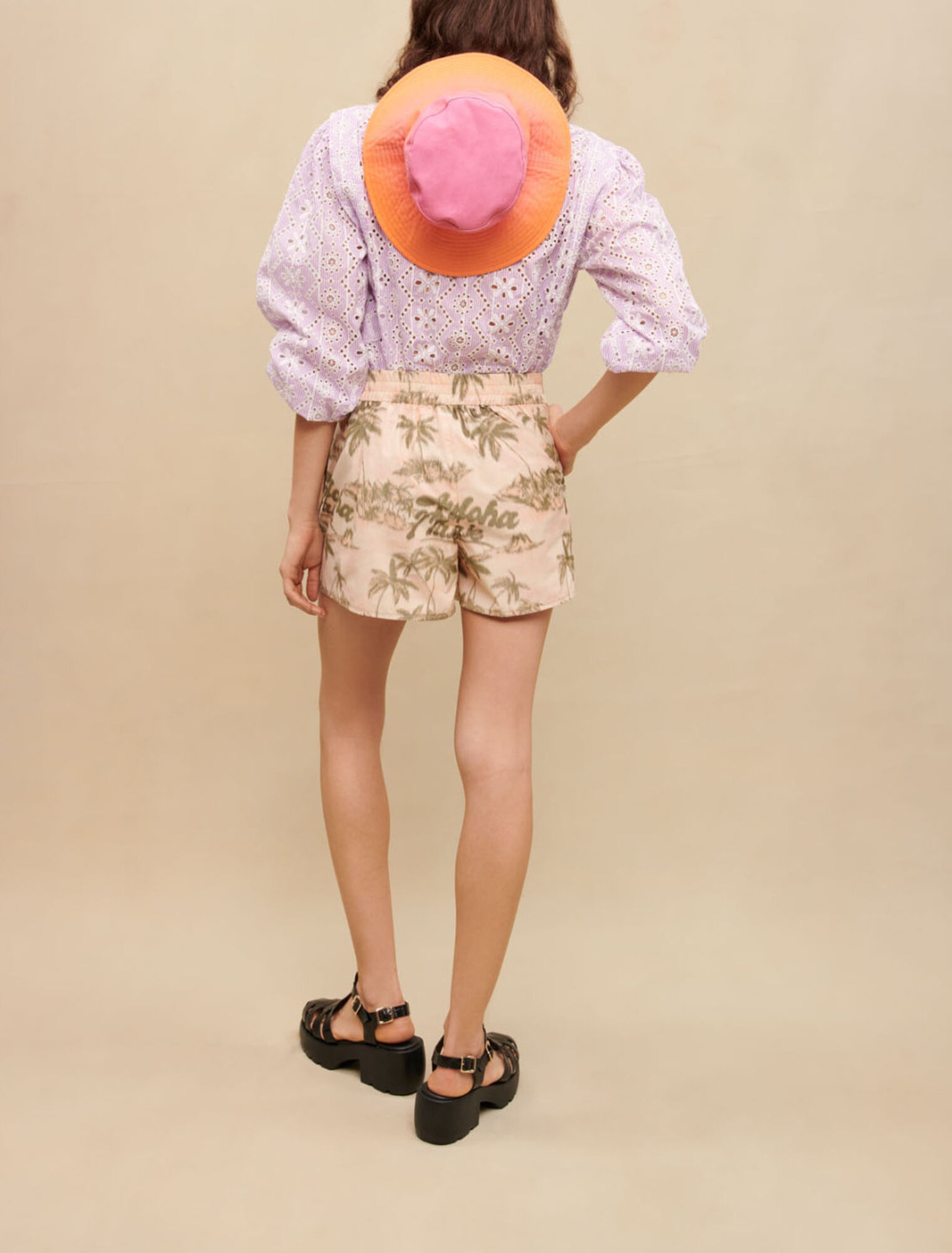 Palm-tree print shorts