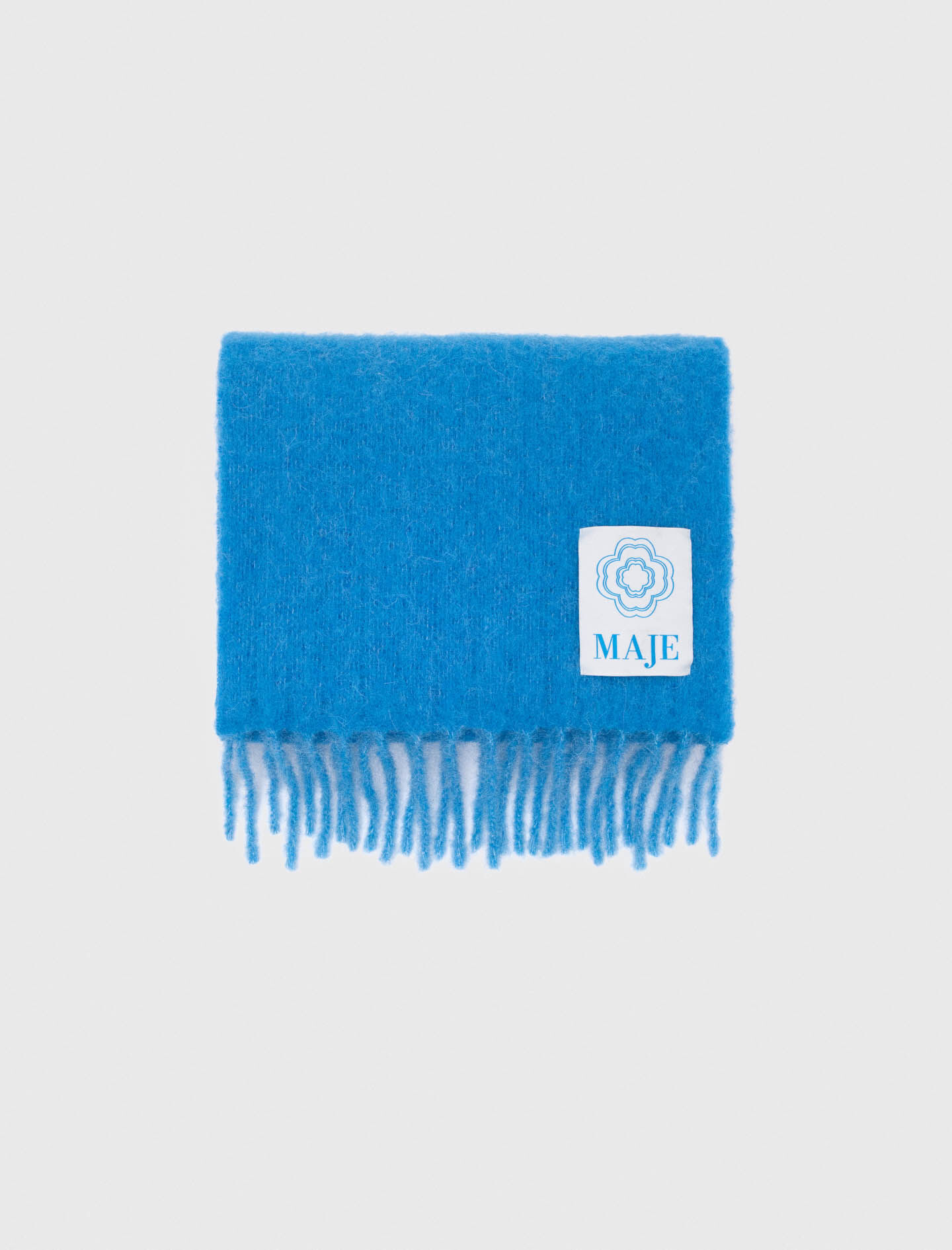 Alpaca blend scarf Blue For Women | Maje