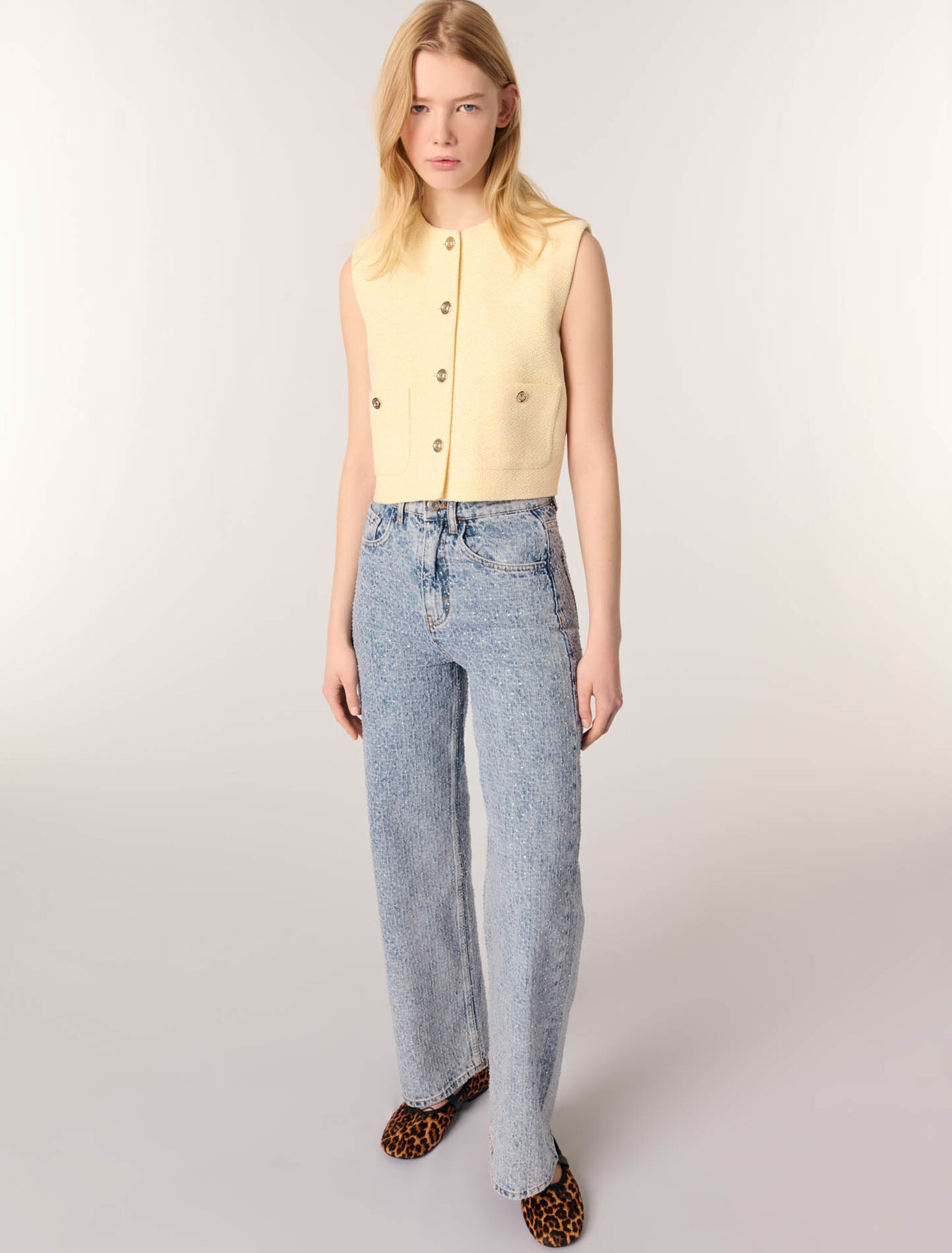 Rhinestone baggy jeans