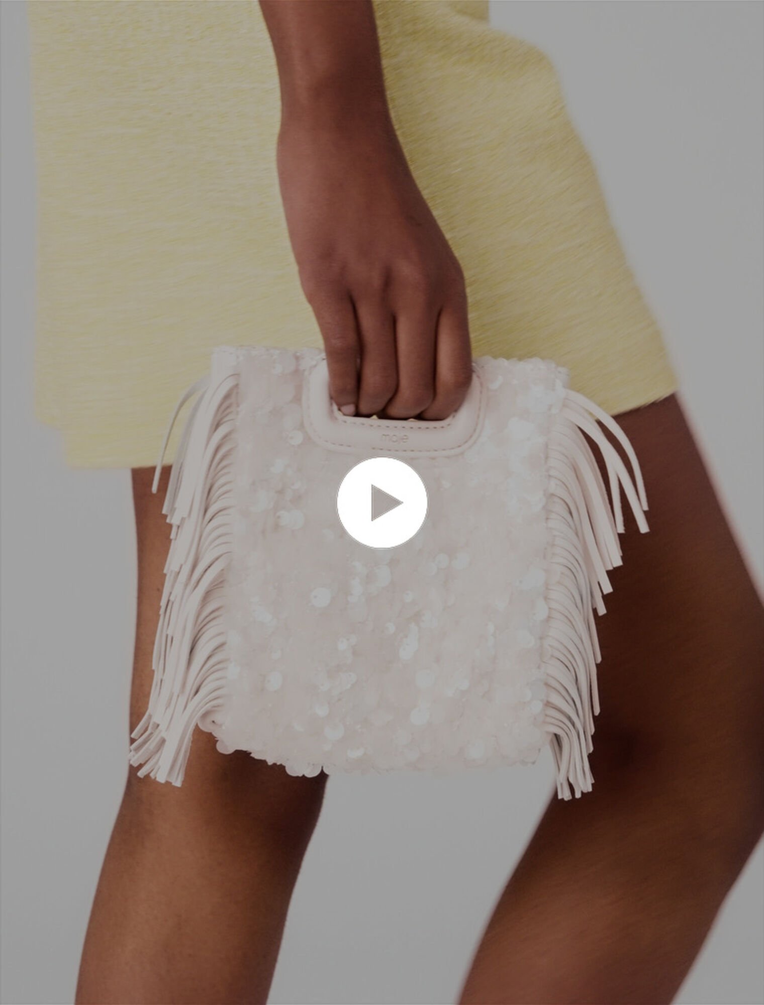 Sequinned M mini bag